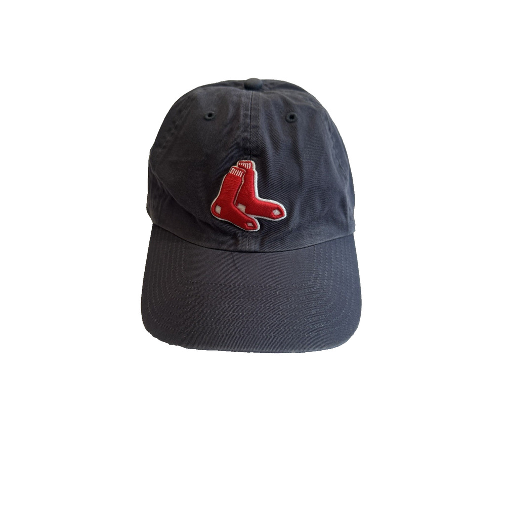 MLB Boston Red Sox Mens Fitted Hat Cap Size Large Blue Cotton Twins Enterprise
